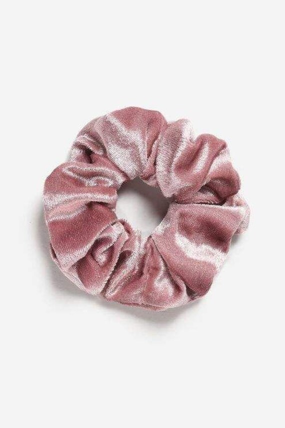 Pink velvet scrunchie deals