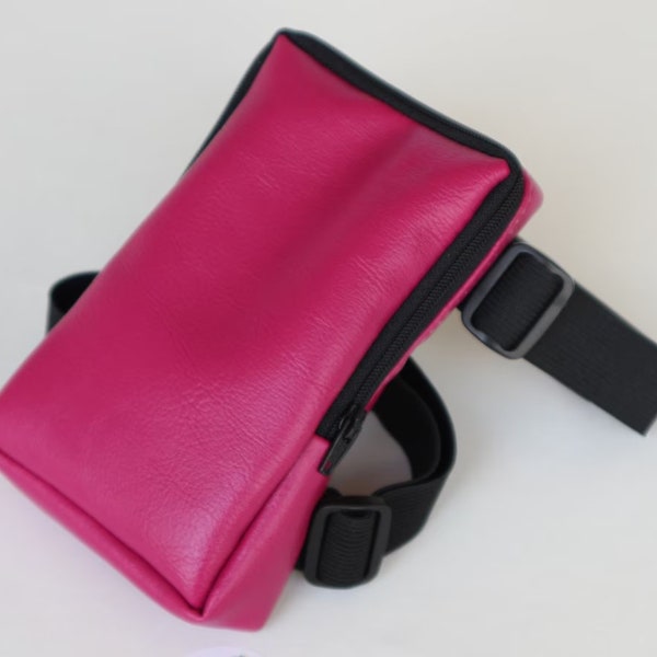 Sac de jambe imperméable Fuchsia, sac jarretière, ceinture de jambe, sac dynamique, Festival, iPhone X, 11, 12, 13, porte-passeport, sac de carnaval, sac de demoiselle d'honneur