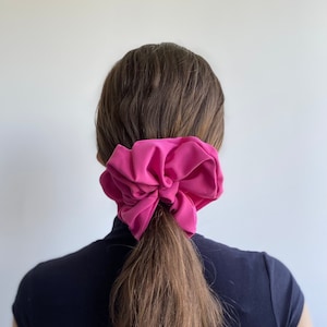XXL Pink Magenta Scrunchie, Big Extralarge Giant XXL Scrunchie, Hair Ties Top Knots Hair Rubber Woman Gift Summer Colors zdjęcie 1