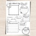 PRINTABLE All About My Dad Fill in the Blank and Color Gift, Birthday ...