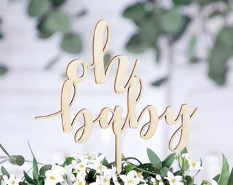 Oh Baby Cake Topper Holz