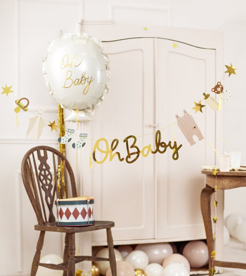 Oh Baby Girlande XL / Ballon / Topper Bild 1