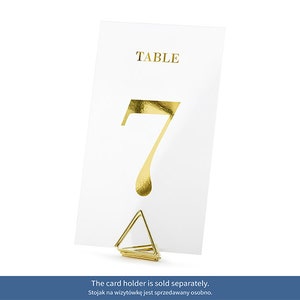 Tischnummern Hochzeit Transparent Zahlen Gold 1-20 Bild 3