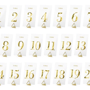 Tischnummern Hochzeit Transparent Zahlen Gold 1-20 Bild 2
