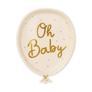 Oh Baby Girlande XL / Ballon / Topper 3. Pappteller 6erSet