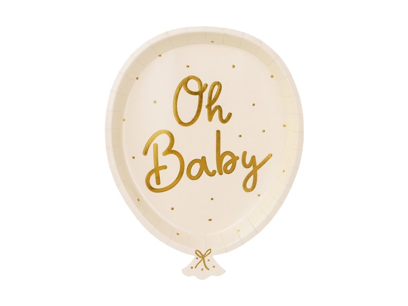 Oh Baby Girlande XL / Ballon / Topper 3. Pappteller 6erSet