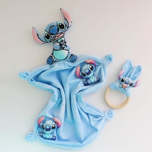 Alien Baby Lovey Blanket, Space Security Blanket, Soft Baby Comforter, Cute Monster Lovey, Sensory Baby Toy, Teething Blanket Gift