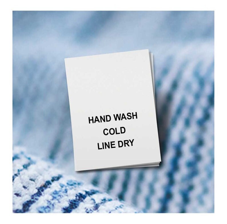 100 PRINTED CARE LABELS Hand Wash Cold... Etsy
