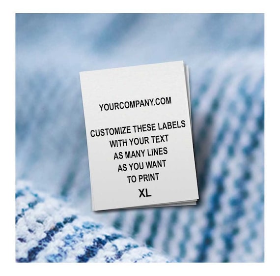 100 PRINTED CARE LABELS Machine Wash Warm.. 1 x 1.5 Nylon Care Garment Labels For Clothing