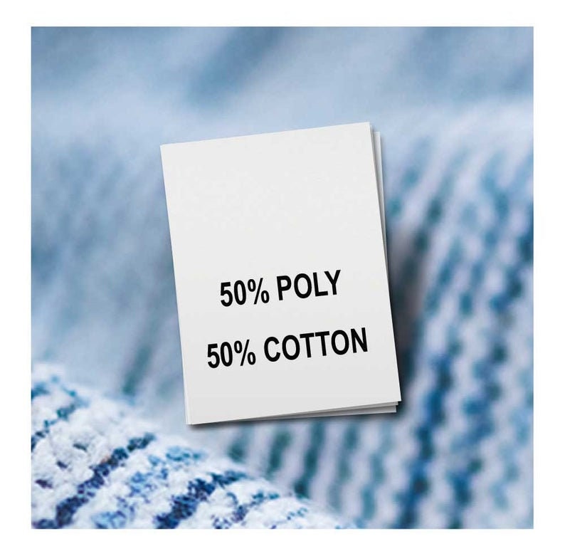 50/% Poly.. 1 x 1.5 Nylon Care Garment Labels For Clothing 100 PRINTED CARE LABELS