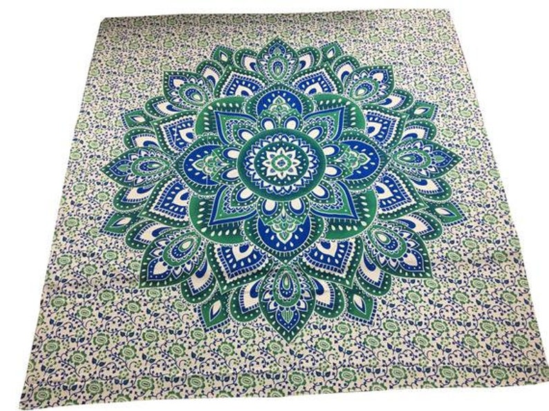 King Wall Hanging Indian Mandala Tapestry Ombre Hippie Bedspread Beach Blanket