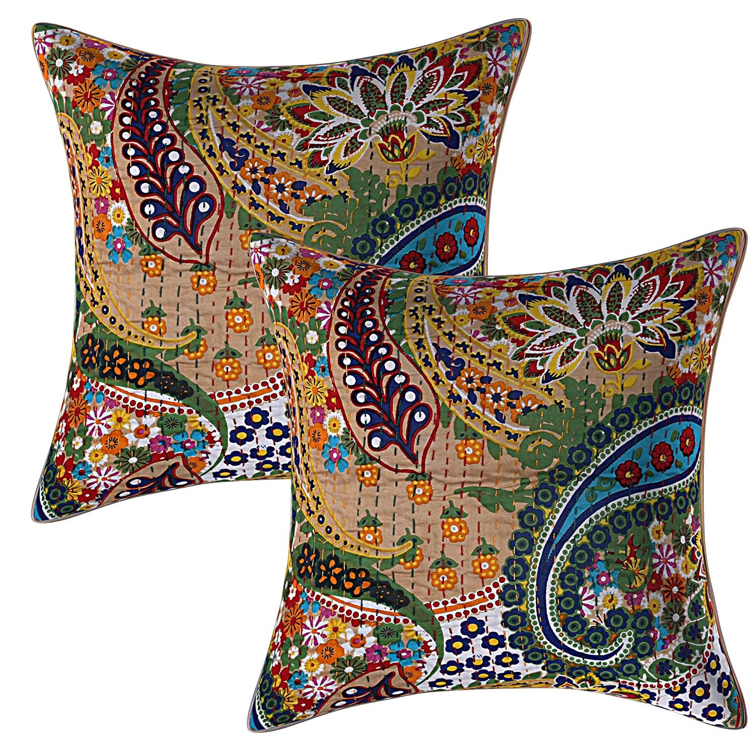 Set Of 2 Cushion Covers Sofa Pillow Cover Printed Designer | Etsy