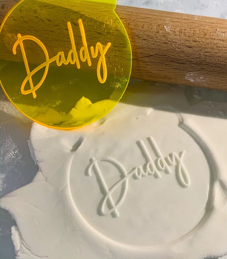 DADDY Cookie Embosser Cookie debosser Icing stamp fathers Etsy