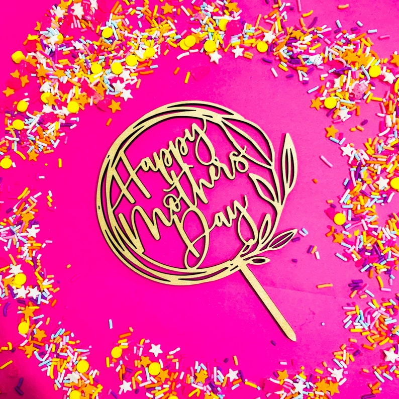 happy mothers day cake topper best mum cake topper glitter etsy
