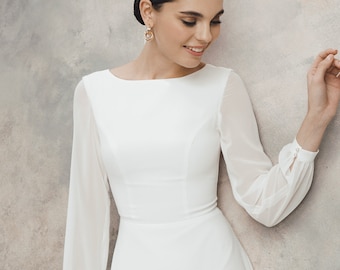 simple elegant short wedding dresses