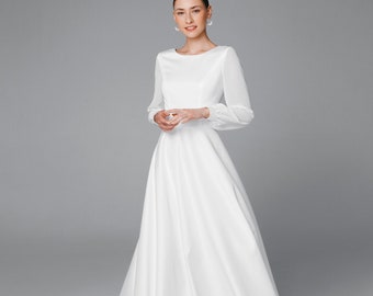 Modest wedding dress | Etsy