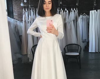Short Wedding Dresses with Sleeves