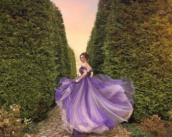 purple wedding attire