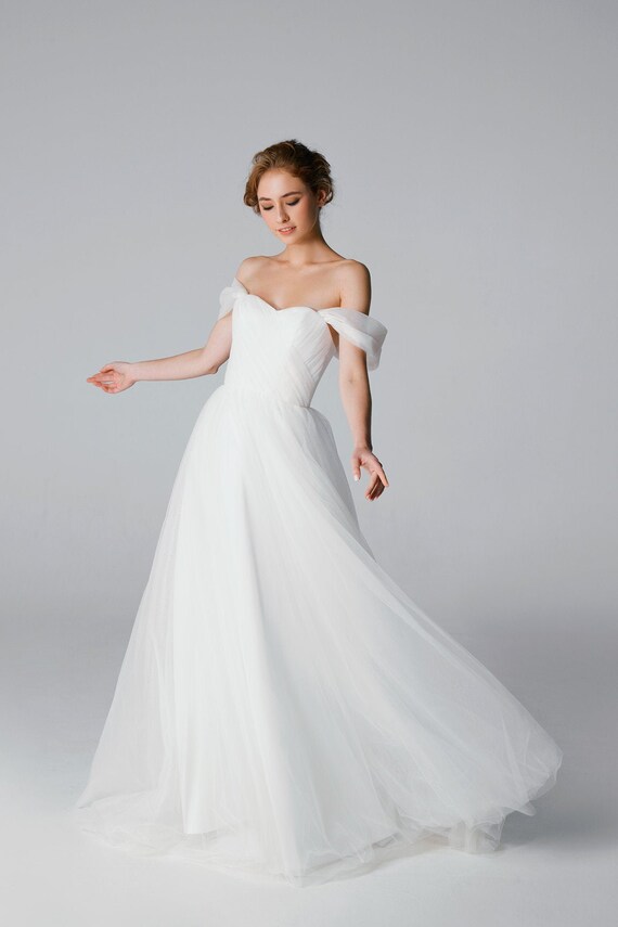 Tulle Wedding Dress Color Wedding Dress Made To Measure Etsy