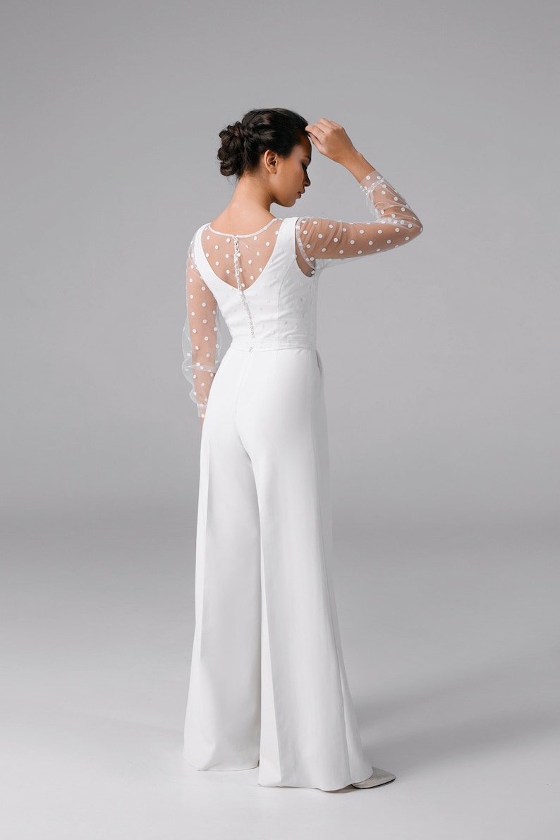 Wedding jumpsuit bridal jumpsuit simple wedding jumpsuit Etsy