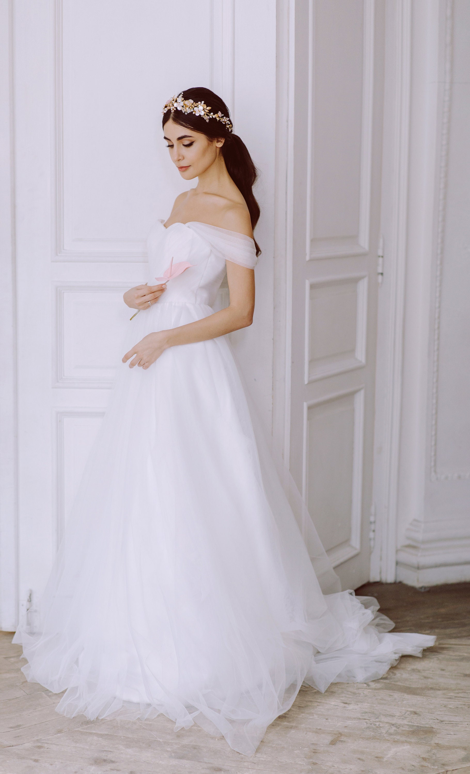 Tulle Wedding Dress Color Wedding Dress Made To Measure Etsy