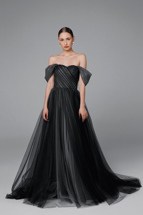 black tulle dress plus size