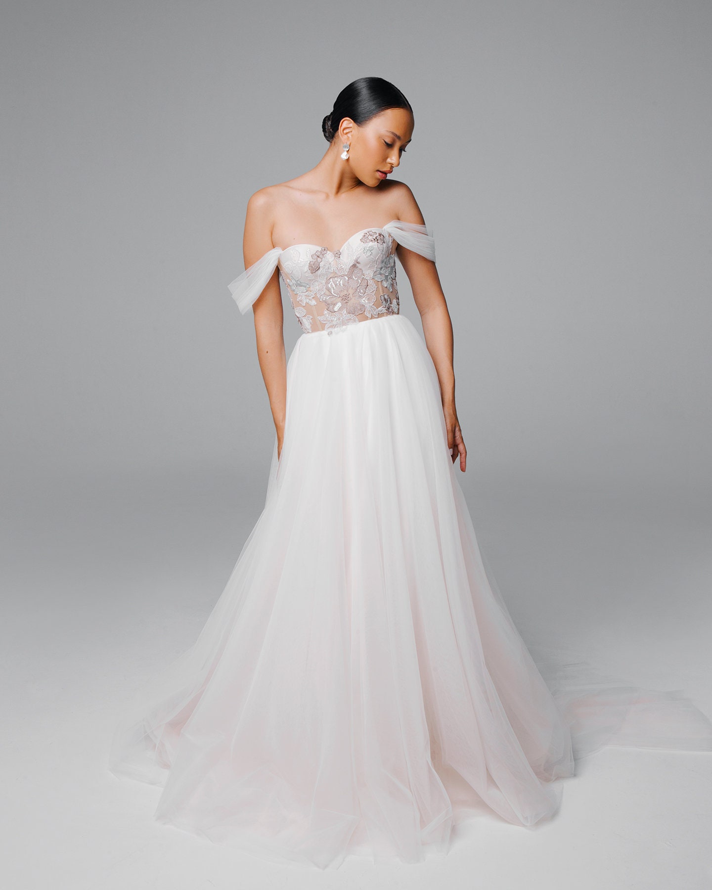 transparent corset wedding dress