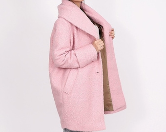 Pink wool coat women coat maxi coat winter coat coat | Etsy Pink wool coat women coat maxi coat winter coat coat | Etsy