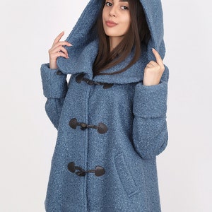 Wool Hooded  Coat, Oversize Wool Coat, Extravagant Wool Coat, Winter Wool Coat, Plus Size Coat, Plus Size Jacket, Wool Jacket, Vintage Coat