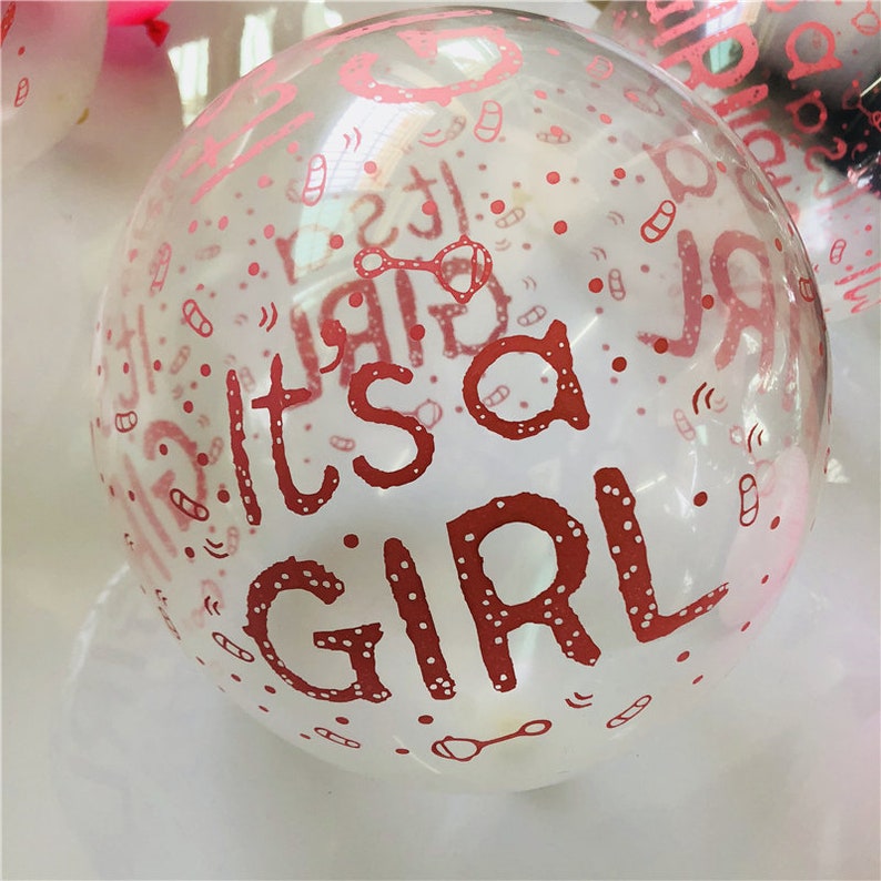 50pclot 12inch baby shower balloons its a boy it/'s a girl printed balloons baby shower Birthday party decorations ballon supply