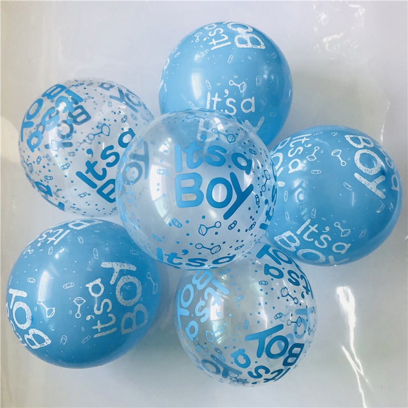50pclot 12inch baby shower balloons its a boy it/'s a girl printed balloons baby shower Birthday party decorations ballon supply
