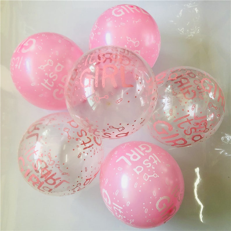 50pclot 12inch baby shower balloons its a boy it/'s a girl printed balloons baby shower Birthday party decorations ballon supply