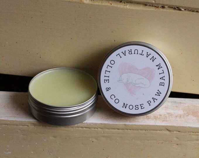 Featured listing image: Natural All-In-One Nose & Paw Dog Balm | Deep Moisturising Instant Relief to Dry, Sore Cracked Paws and Noses | Handmade