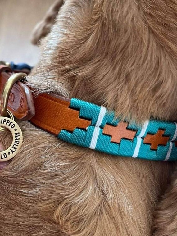 Genuine Leather Polo Hand Stitched Green Argentinean Dog - Etsy