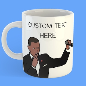 Anpassningsbar president Obama-mugg - Barack Obamas mikrofon - USA:s 44:e president - Michelle Obamas make - Anpassad Obama-mugg eller present