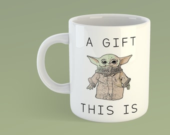 Un regalo esto es - espacio verde taza de bebé - humor de oficina - nuevo regalo de trabajo - lugar de trabajo presente - co trabajador secreto Santa