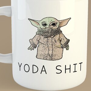 Bebé YODA taza de mierda - oficina Humour - nuevo regalo de trabajo - lugar de trabajo presente - Co Worker secreto Santa - divertido colega dejando regalo imagen 2