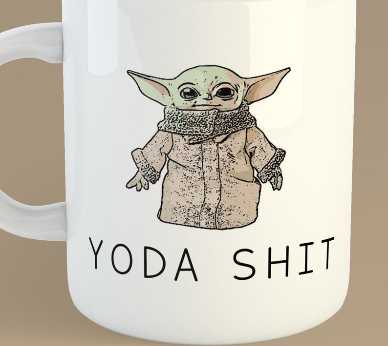 Bebé YODA taza de mierda - oficina Humour - nuevo regalo de trabajo - lugar de trabajo presente - Co Worker secreto Santa - divertido colega dejando regalo imagen 2