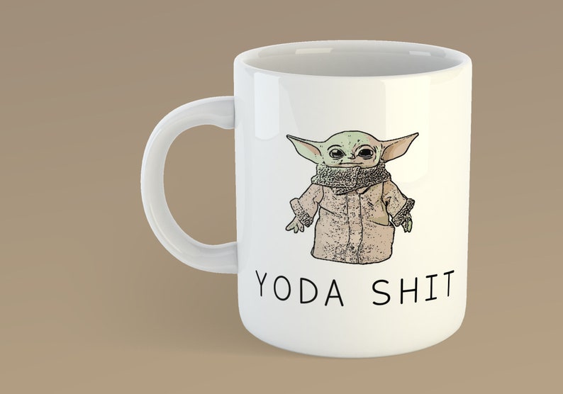 Bebé YODA taza de mierda - oficina Humour - nuevo regalo de trabajo - lugar de trabajo presente - Co Worker secreto Santa - divertido colega dejando regalo imagen 1