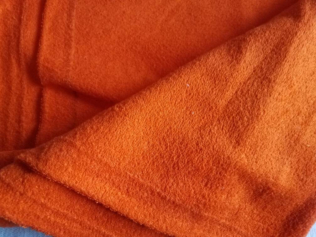 Vintage 90's CHANEL CC Monogram Orange TERRY Cloth Fabric -  Finland