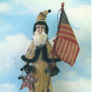 E-Pattern - Santa With Flag By Susan Barmore