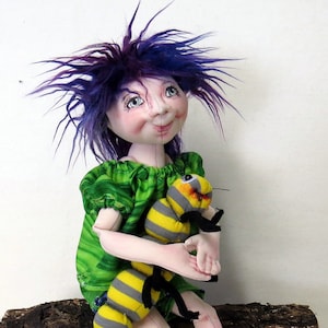 E-Pattern - Pippa and Pet by Sharon Mitchell, Cloth Doll Artist