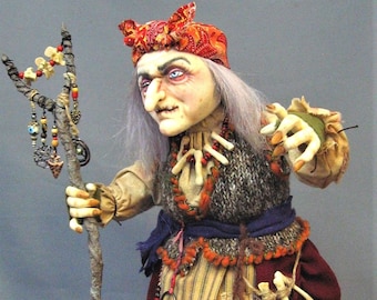 E-Pattern - Baba Yaga: Witch/Hag/Crone by Arley Berryhill, Cloth Doll Artist