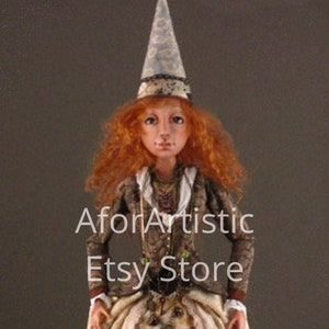 E-Class -Celeste: Paper Clay Cage Doll by Angela Jarecki, ODACA Artist