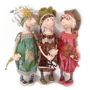 E-Pattern - Tulip Girls by Jill Maas, Cloth Doll Artist