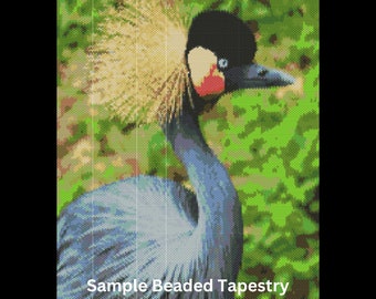 Beaded Tapestry Grey Crane EPattern by Adele Sciortino, Photographer/Graphic Designer