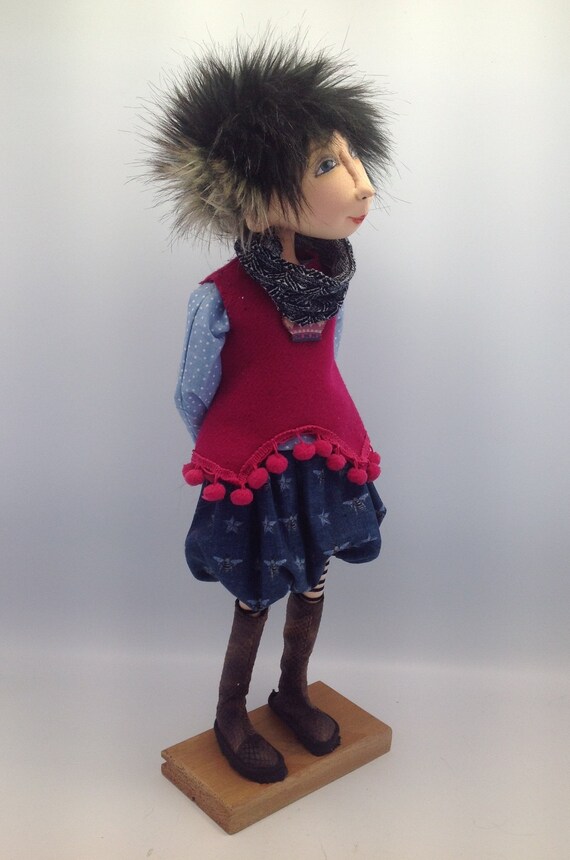 Cloth Art Doll Pattern /"Dot the Pocket Angel/" By Jill Maas