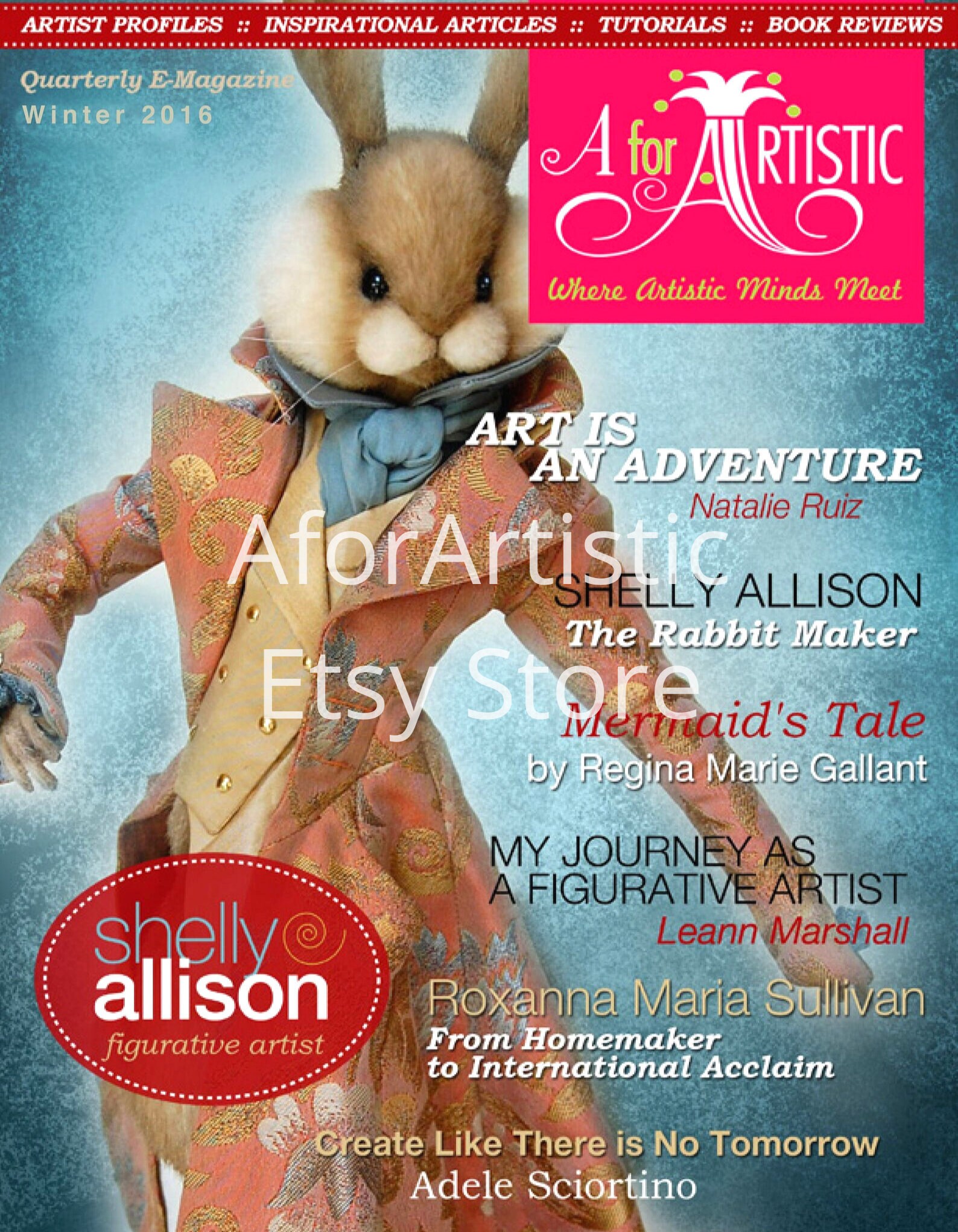 E-magazine - 2016 Winter Issue - Aforartistic Quarterly - Etsy