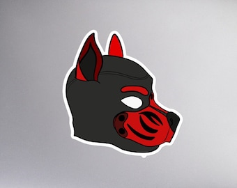 Big Red Pup Profile stickers