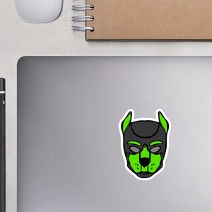 Green Pup Hood  sticker